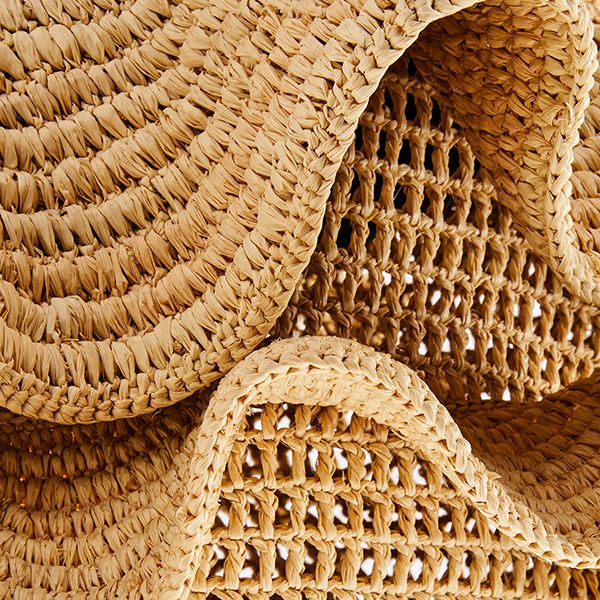 【ロエベ】新作◇フリルバルーンバッグ偽物ラフィア&カーフ A710P69X01